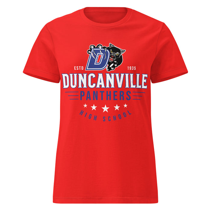 Duncanville High School Panthers Women's Red SoftStyle T-shirt 217