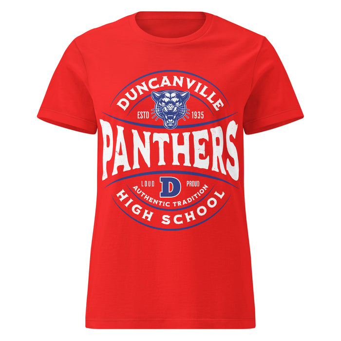 Duncanville High School Panthers Women's Red SoftStyle T-shirt 218