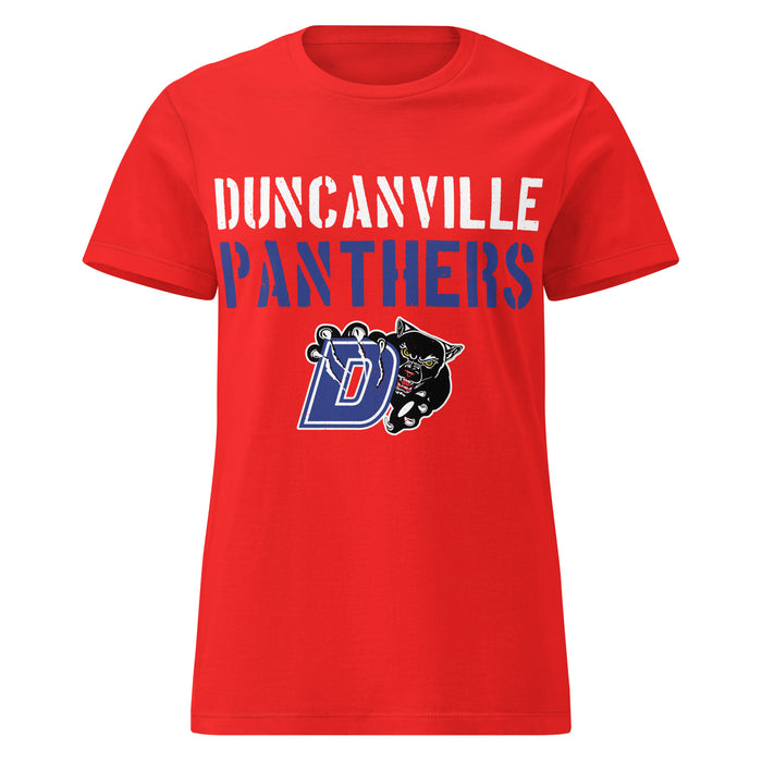 Duncanville High School Panthers Women's Red SoftStyle T-shirt 017