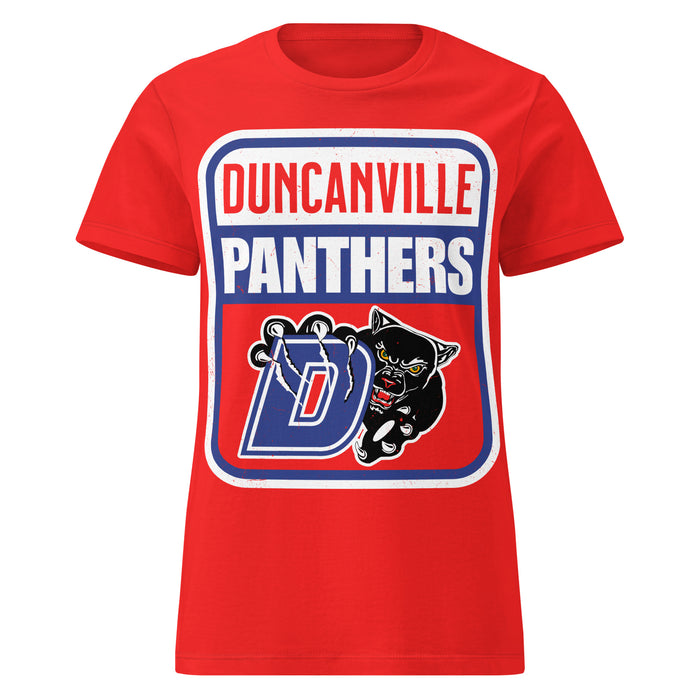 Duncanville High School Panthers Women's Red SoftStyle T-shirt 001