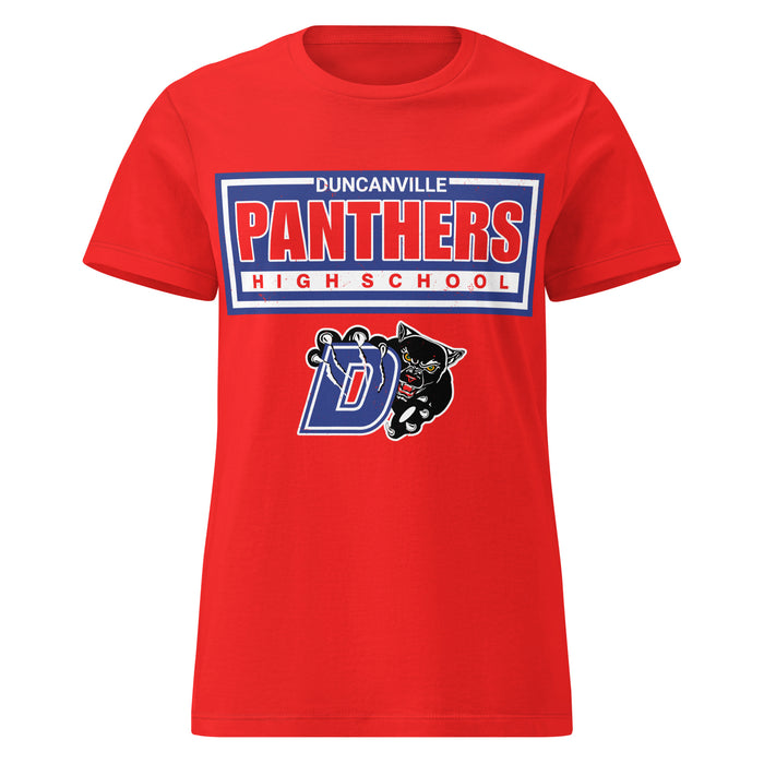 Duncanville High School Panthers Women's Red SoftStyle T-shirt 049