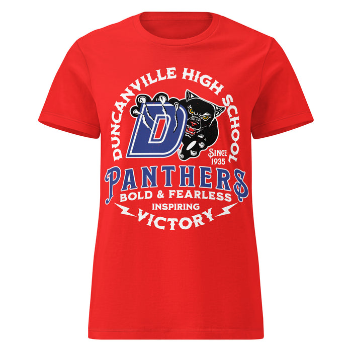 Duncanville High School Panthers Women's Red SoftStyle T-shirt 206