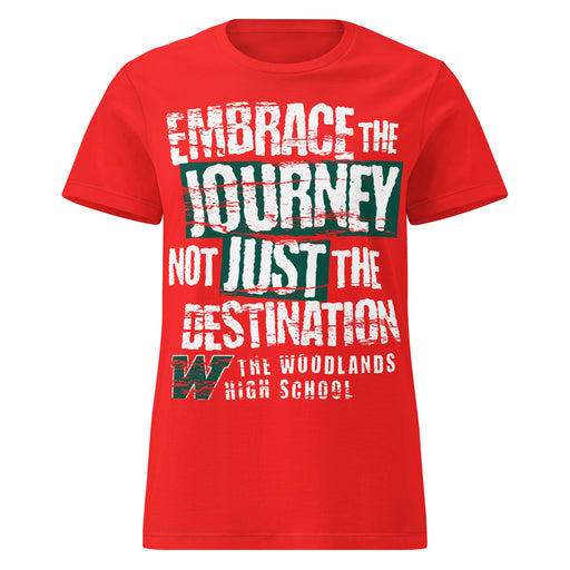 The Woodlands High School Highlanders Women's Red SoftStyle T-shirt 232