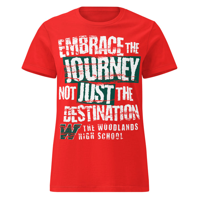 The Woodlands High School Highlanders Women's Red SoftStyle T-shirt 232