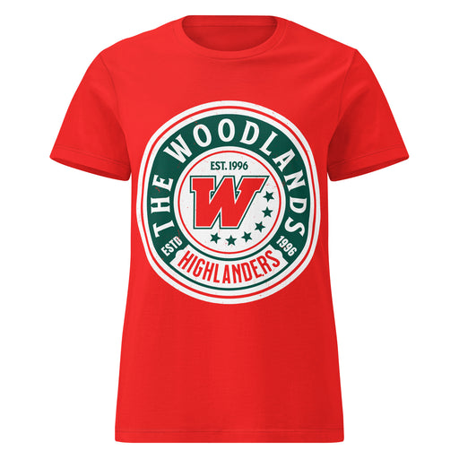 The Woodlands High School Highlanders Women's Red SoftStyle T-shirt 220