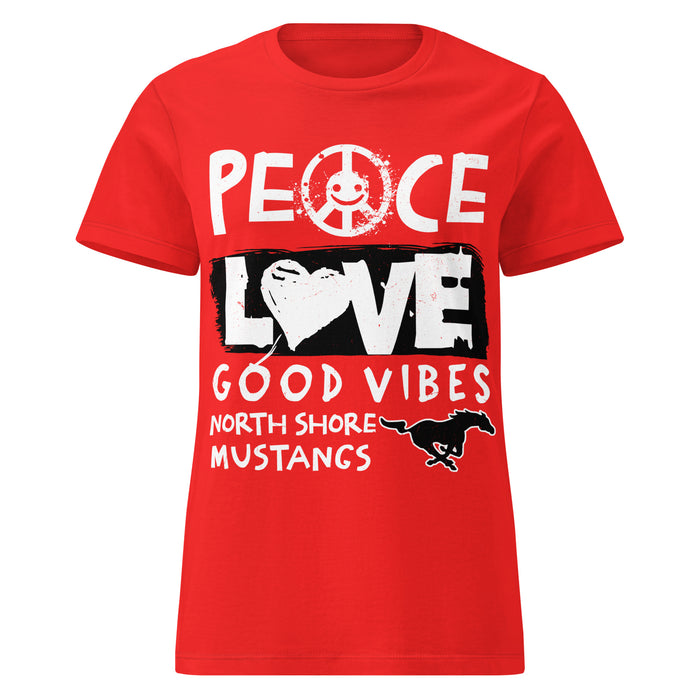 North Shore High School Mustangs Women's Red SoftStyle T-shirt 240