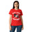 Front view of North Shore High School Mustangs Women's Red SoftStyle T-shirt 228