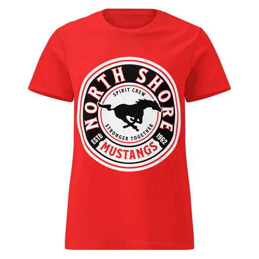 North Shore High School Mustangs Women's Red SoftStyle T-shirt 220
