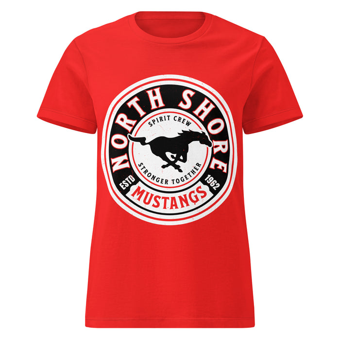 North Shore High School Mustangs Women's Red SoftStyle T-shirt 220