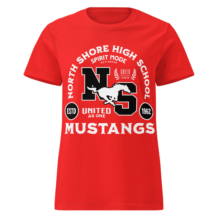 North Shore High School Mustangs Women's Red SoftStyle T-shirt 208