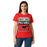 Front view of North Shore High School Mustangs Women's Red SoftStyle T-shirt 001