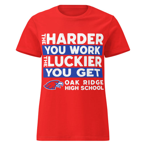 Oak Ridge High School War Eagles Women's Red SoftStyle T-shirt 238