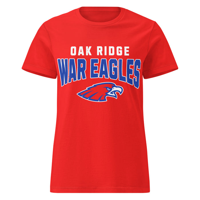 Oak Ridge High School War Eagles Women's Red SoftStyle T-shirt 234