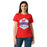 Lady wearing Oak Ridge High School War Eagles Women's Red SoftStyle T-shirt 209