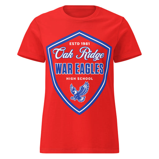 Oak Ridge High School War Eagles Women's Red SoftStyle T-shirt 225