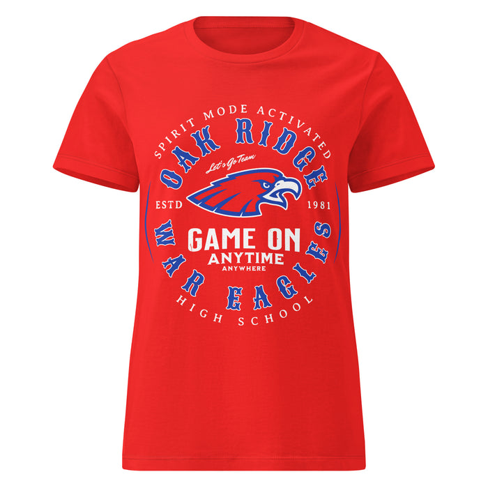 Oak Ridge High School War Eagles Women's Red SoftStyle T-shirt 214