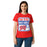 Young Lady wearing Oak Ridge High School War Eagles Women's Red SoftStyle T-shirt 001