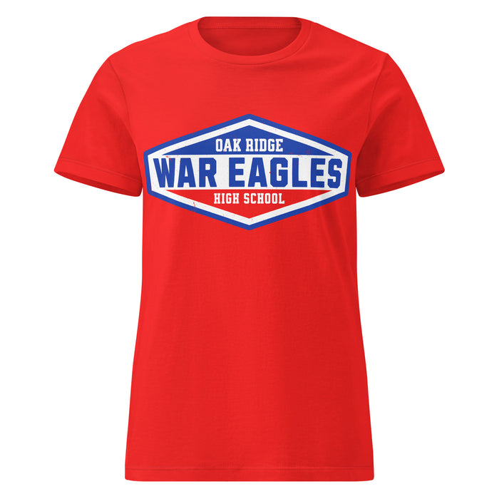 Oak Ridge High School War Eagles Women's Red SoftStyle T-shirt 009