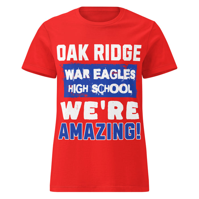 Oak Ridge High School War Eagles Women's Red SoftStyle T-shirt 231