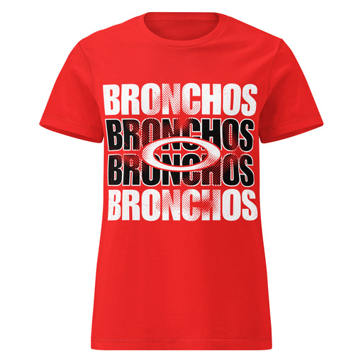 Odessa High School Bronchos Women's Red SoftStyle T-shirt 233