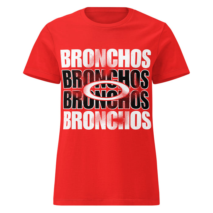 Odessa High School Bronchos Women's Red SoftStyle T-shirt 233