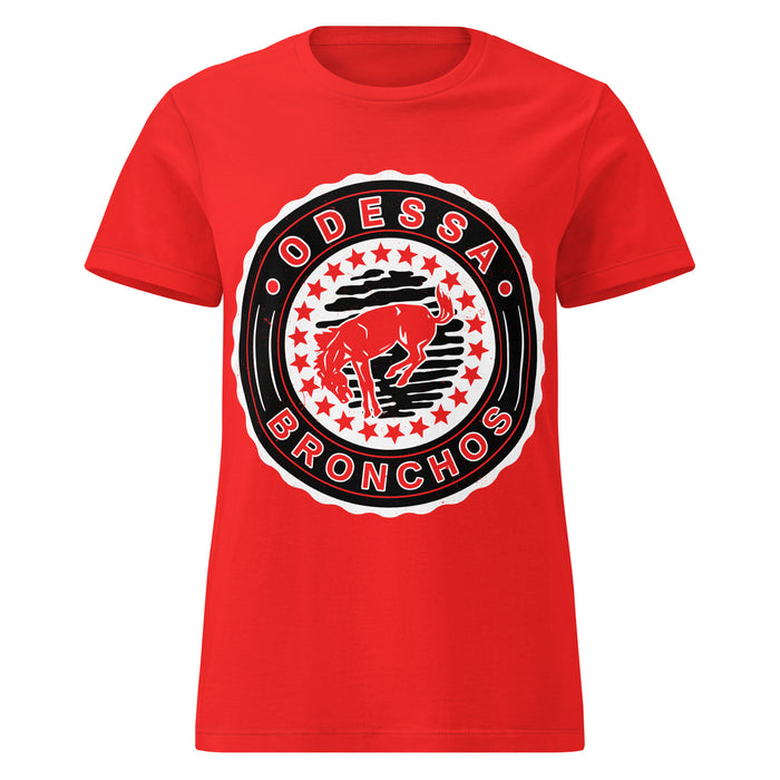 Odessa High School Bronchos Women's Red SoftStyle T-shirt 216