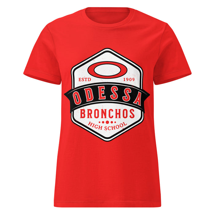 Odessa High School Bronchos Women's Red SoftStyle T-shirt 209