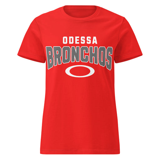 Odessa High School Bronchos Women's Red SoftStyle T-shirt 234