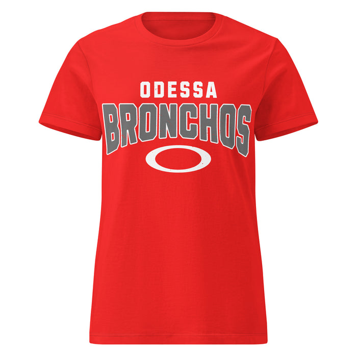 Odessa High School Bronchos Women's Red SoftStyle T-shirt 234