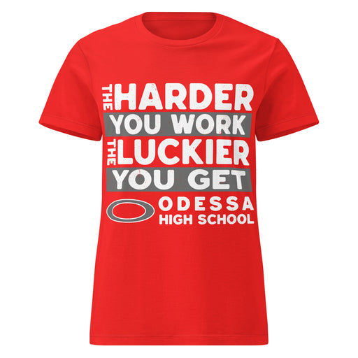 Odessa High School Bronchos Women's Red SoftStyle T-shirt 238