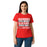 Woman wearing Odessa High School Bronchos Women's Red SoftStyle T-shirt 238
