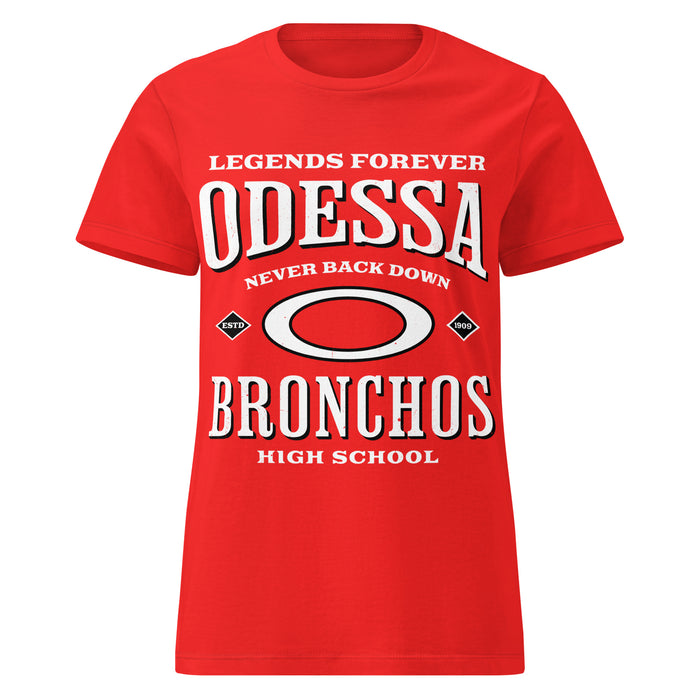 Odessa High School Bronchos Women's Red SoftStyle T-shirt 230