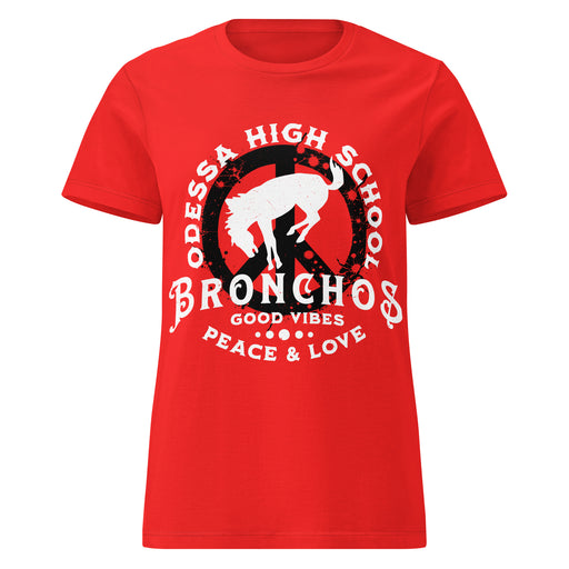 Odessa High School Bronchos Women's Red SoftStyle T-shirt 206