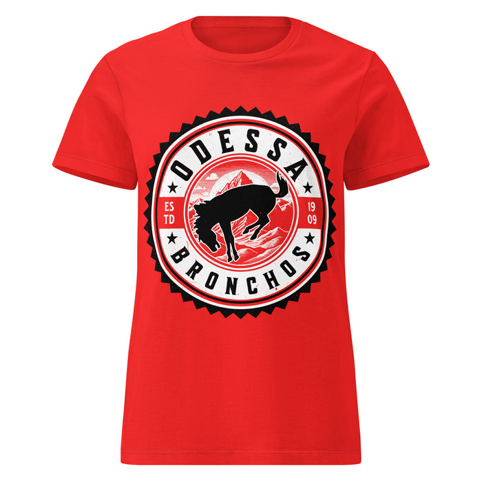 Odessa High School Bronchos Women's Red SoftStyle T-shirt 203