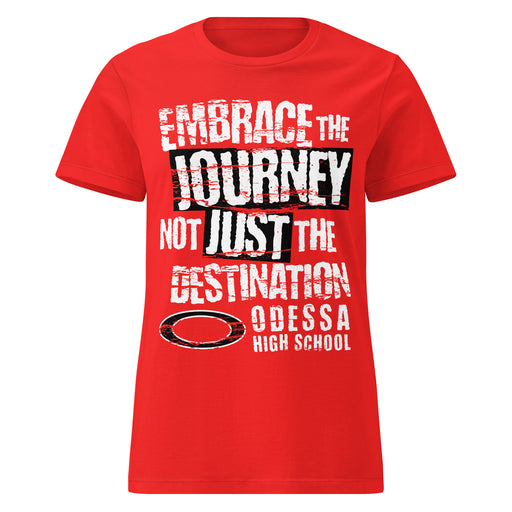 Odessa High School Bronchos Women's Red SoftStyle T-shirt 232