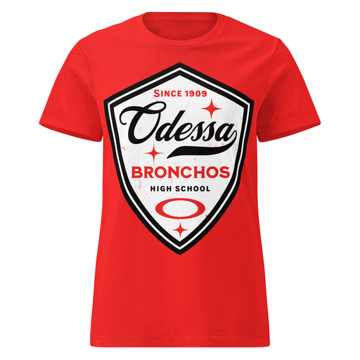 Odessa High School Bronchos Women's Red SoftStyle T-shirt 225