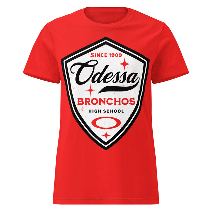 Odessa High School Bronchos Women's Red SoftStyle T-shirt 225