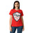 Woman wearing Odessa High School Bronchos Women's Red SoftStyle T-shirt 225