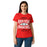Woman wearing Odessa High School Bronchos Women's Red SoftStyle T-shirt 210