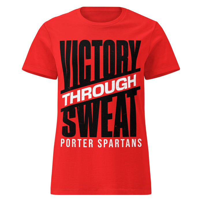 Porter High School Spartans Women's Red SoftStyle T-shirt 241
