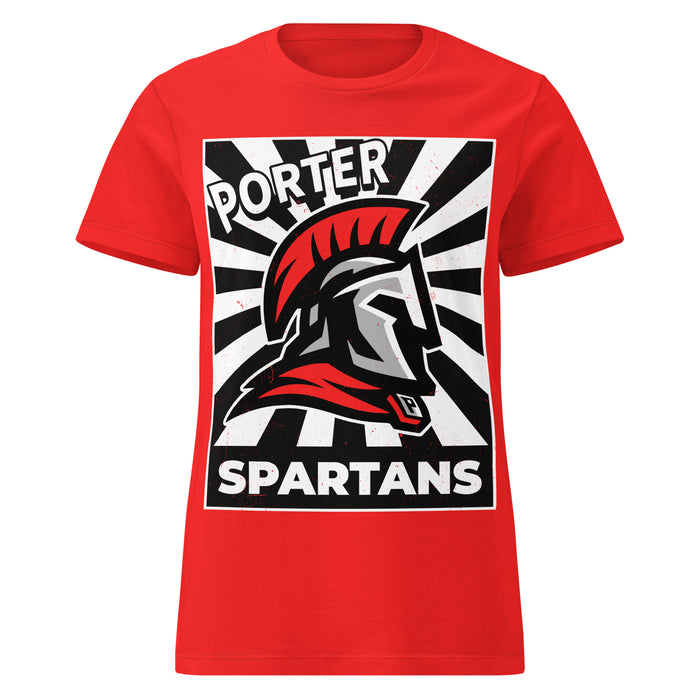 Porter High School Spartans Women's Red SoftStyle T-shirt 226