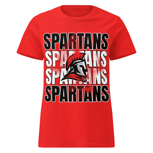 Porter High School Spartans Women's Red SoftStyle T-shirt 233
