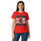 Front view of Porter High School Spartans Women's Red SoftStyle T-shirt 233