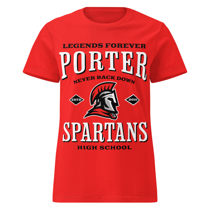 Porter High School Spartans Women's Red SoftStyle T-shirt 230