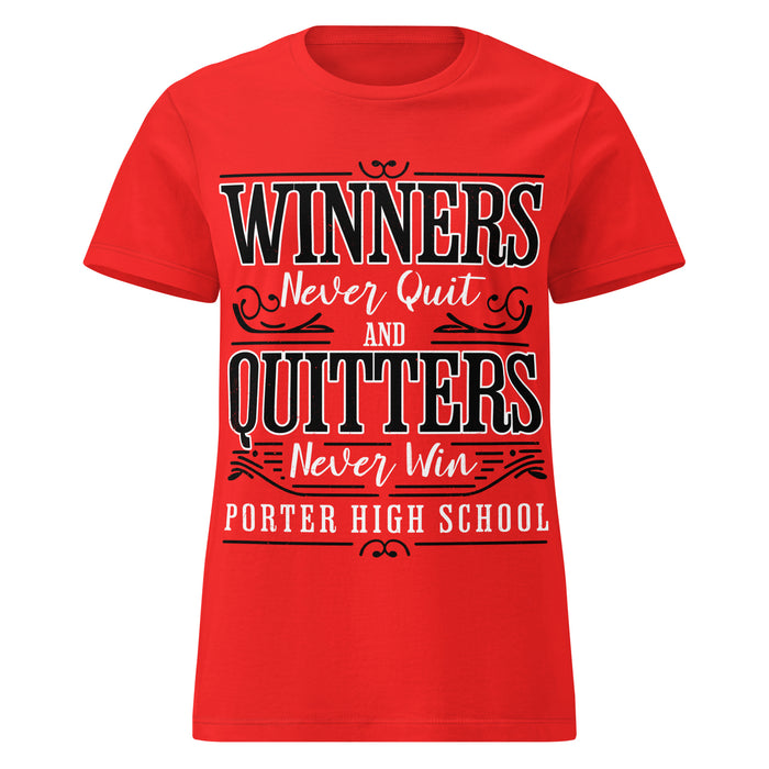 Porter High School Spartans Women's Red SoftStyle T-shirt 237
