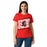 Front view of Porter High School Spartans Women's Red SoftStyle T-shirt 223