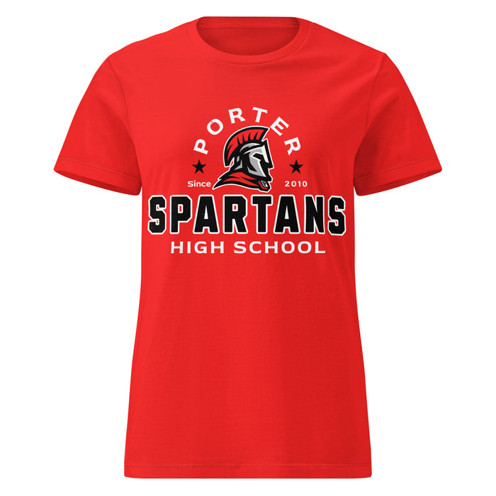 Porter High School Spartans Women's Red SoftStyle T-shirt 222