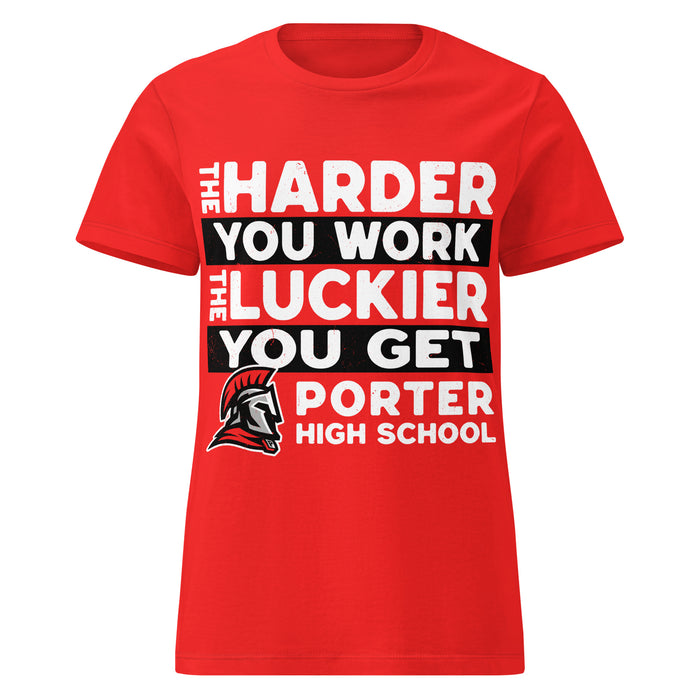 Porter High School Spartans Women's Red SoftStyle T-shirt 238