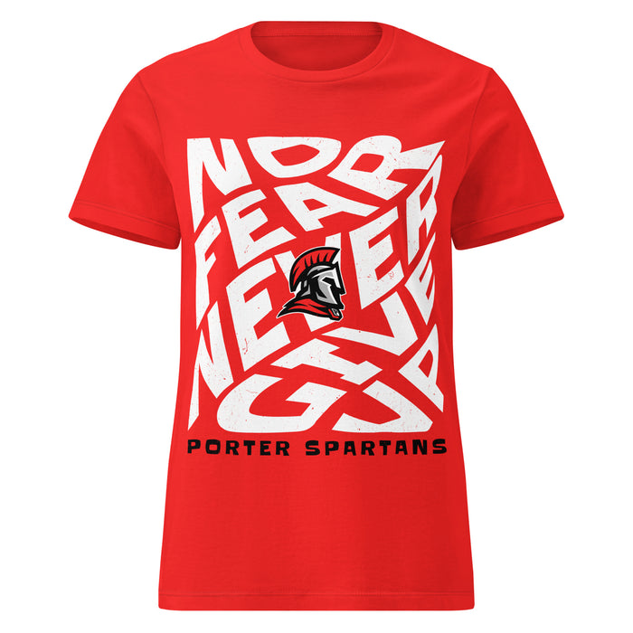 Porter High School Spartans Women's Red SoftStyle T-shirt 236