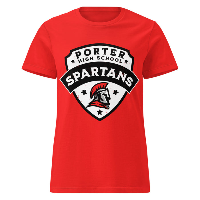 Porter High School Spartans Women's Red SoftStyle T-shirt 221